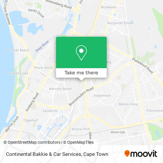 Continental Bakkie & Car Services map