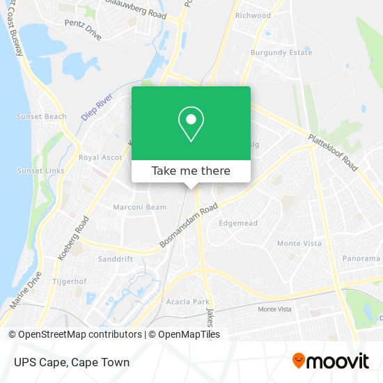 UPS Cape map