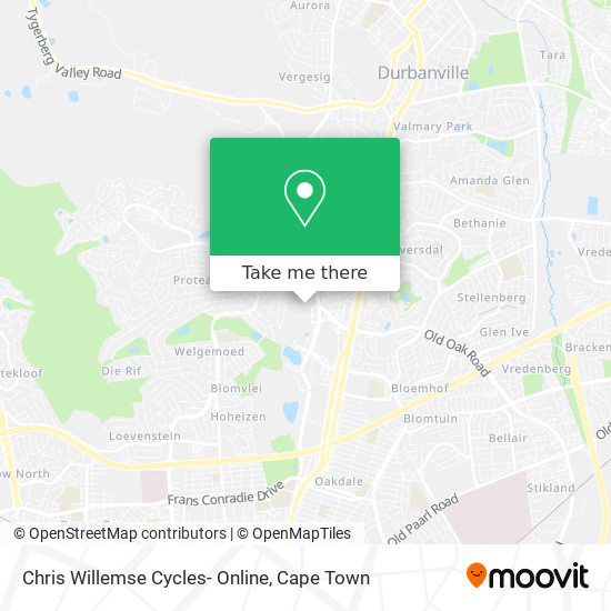 Chris Willemse Cycles- Online map