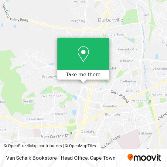 Van Schaik Bookstore - Head Office map
