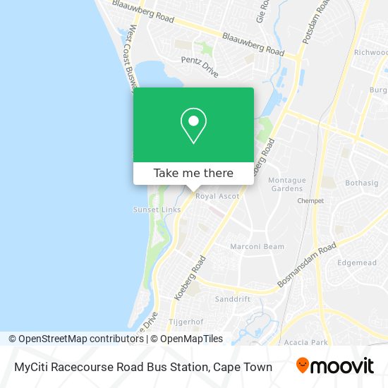 MyCiti Racecourse Road Bus Station map