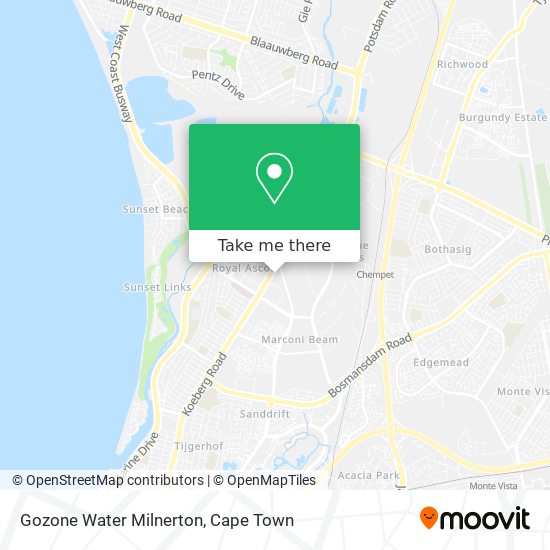 Gozone Water Milnerton map