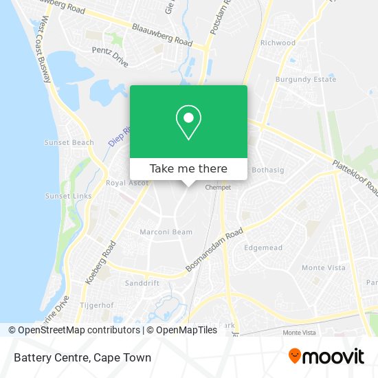 Battery Centre map