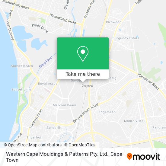 Western Cape Mouldings & Patterns Pty. Ltd. map