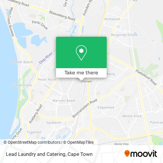 Lead Laundry and Catering map