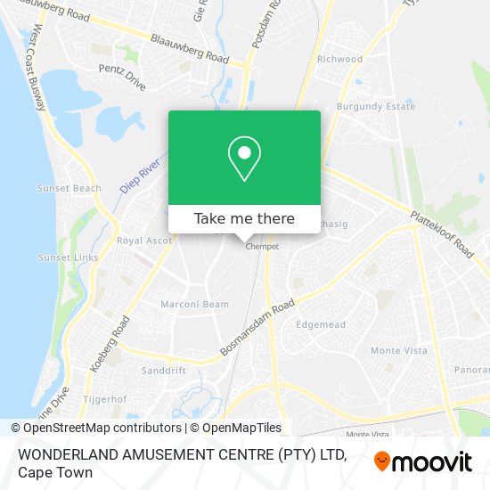 WONDERLAND AMUSEMENT CENTRE (PTY) LTD map