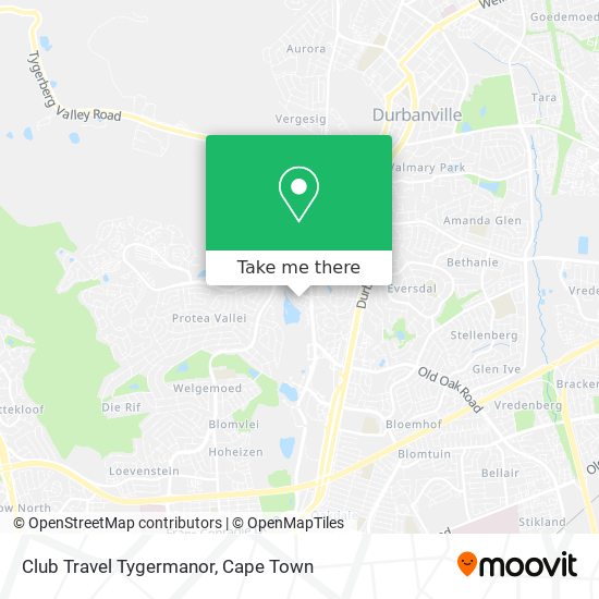 Club Travel Tygermanor map