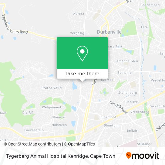 Tygerberg Animal Hospital Kenridge map