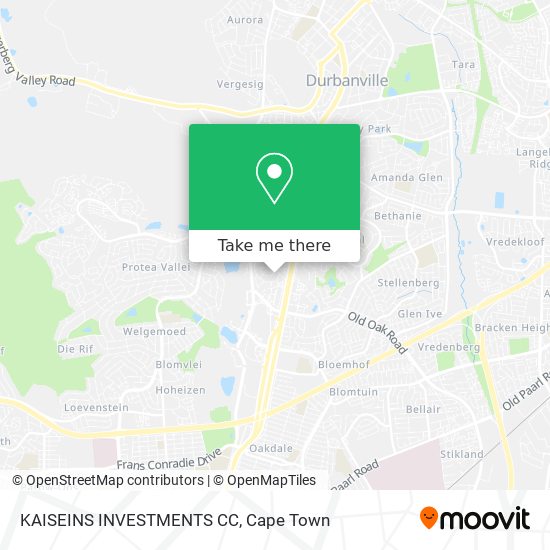 KAISEINS INVESTMENTS CC map