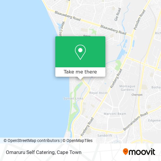 Omaruru Self Catering map