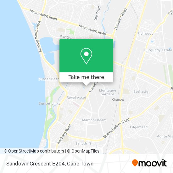 Sandown Crescent E204 map