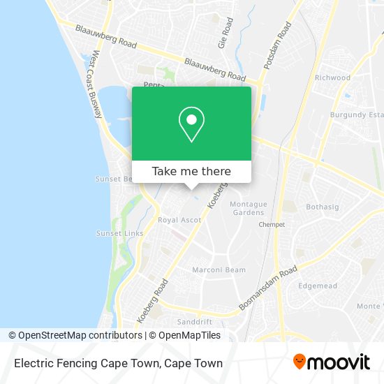 Electric Fencing Cape Town map