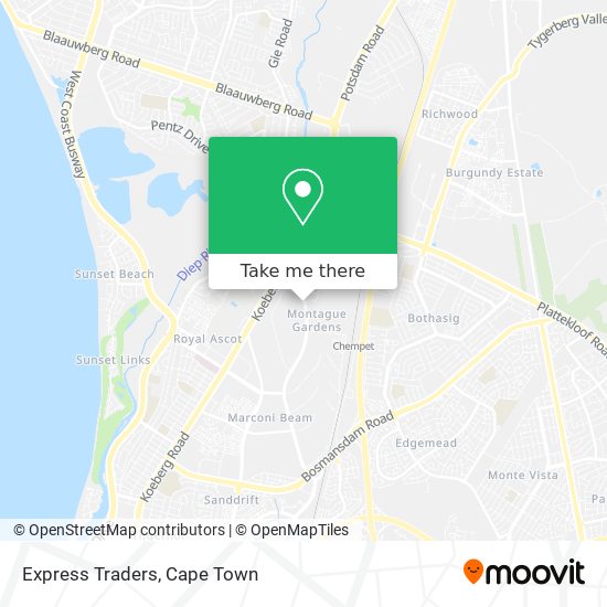 Express Traders map