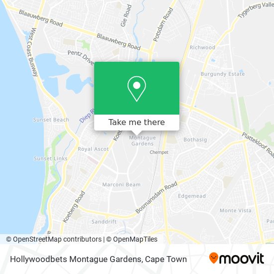 Hollywoodbets Montague Gardens map