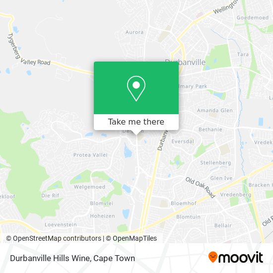 Durbanville Hills Wine map