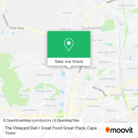 The Vineyard Deli I Great Food Great Place map