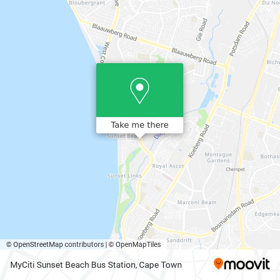 MyCiti Sunset Beach Bus Station map