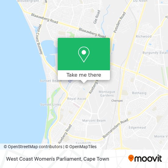 West Coast Women's Parliament map