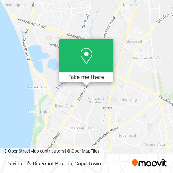 Davidson's Discount Boards map