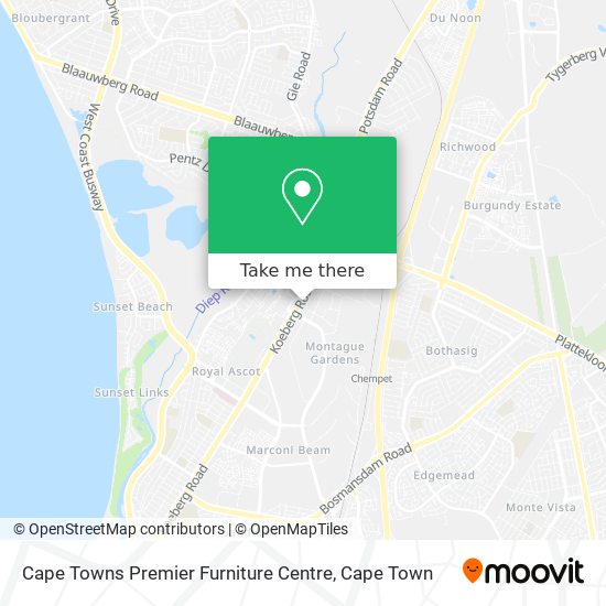 Cape Towns Premier Furniture Centre map