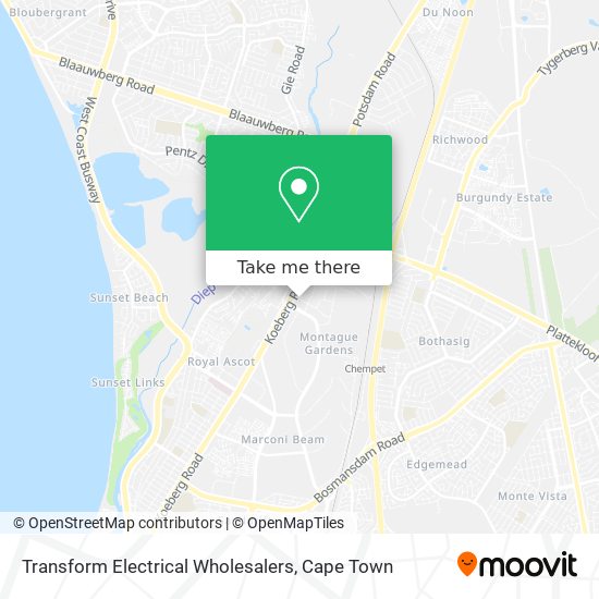 Transform Electrical Wholesalers map