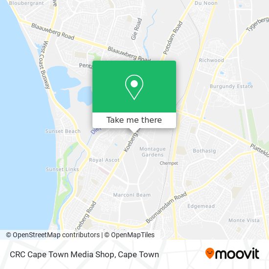 CRC Cape Town Media Shop map