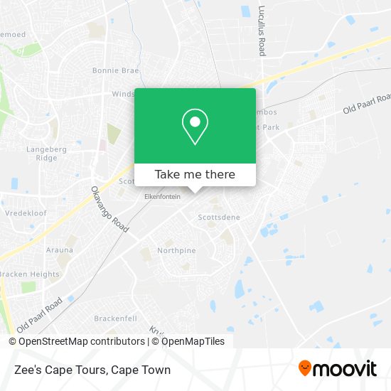 Zee's Cape Tours map