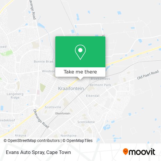 Evans Auto Spray map