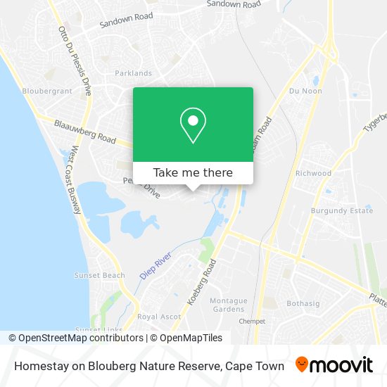 Homestay on Blouberg Nature Reserve map