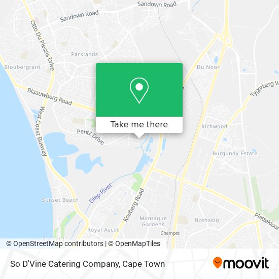 So D'Vine Catering Company map