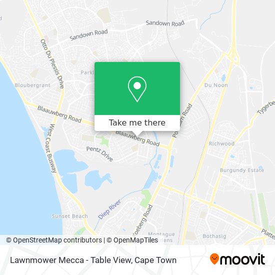 Lawnmower Mecca - Table View map