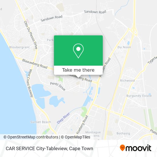 CAR SERVICE City-Tableview map