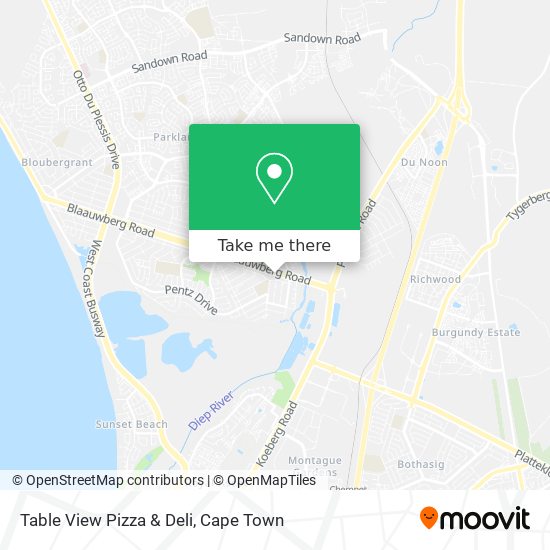 Table View Pizza & Deli map