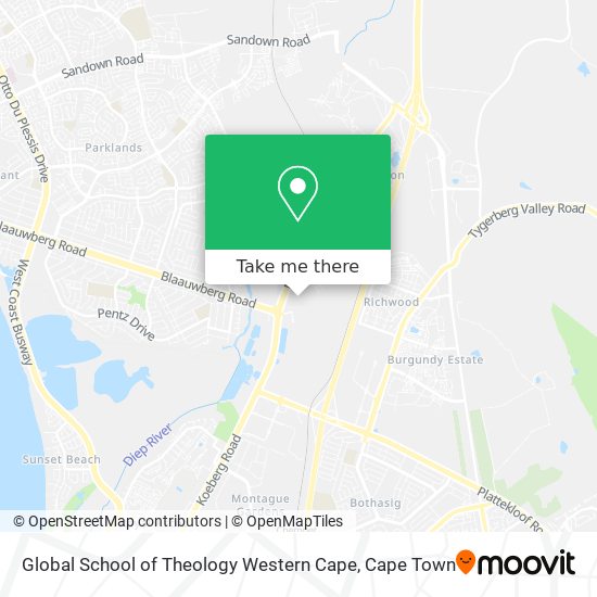 Global School of Theology Western Cape map