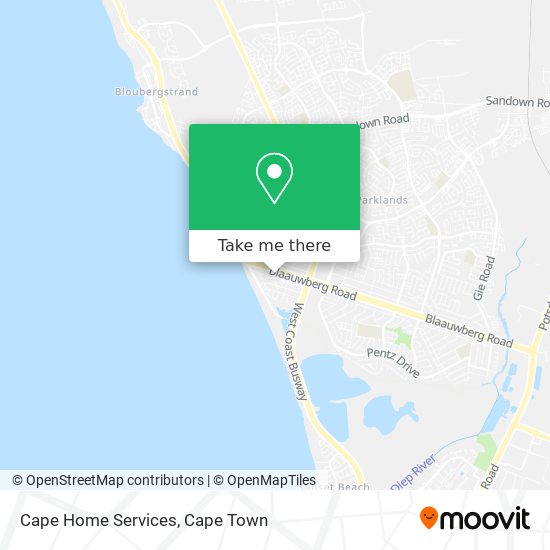Cape Home Services map