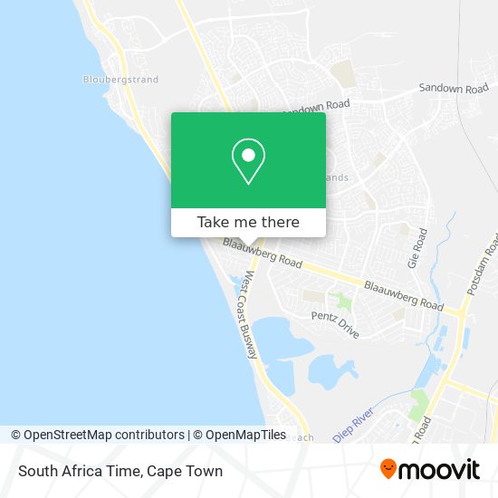 South Africa Time map