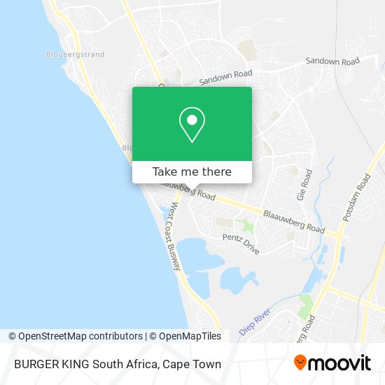 BURGER KING South Africa map