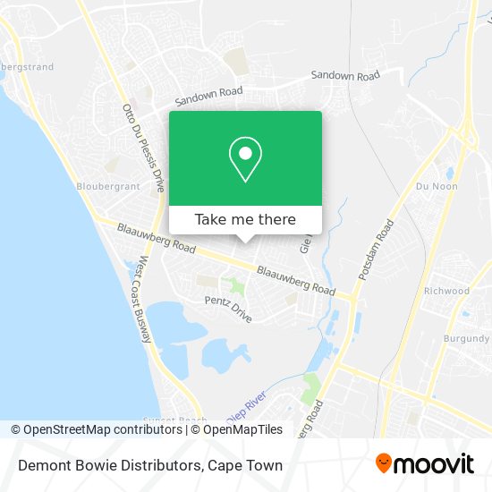 Demont Bowie Distributors map