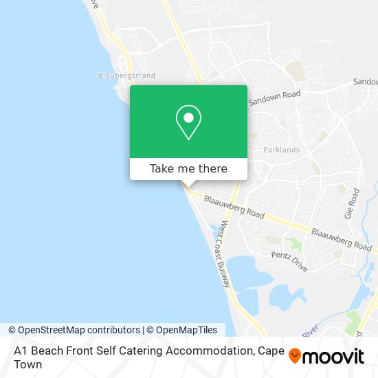 A1 Beach Front Self Catering Accommodation map