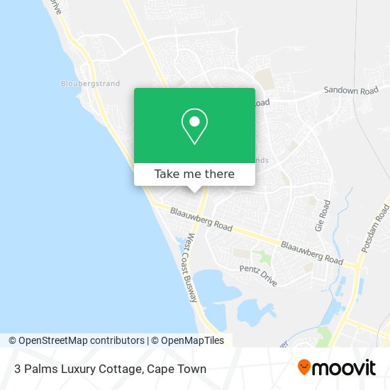 3 Palms Luxury Cottage map