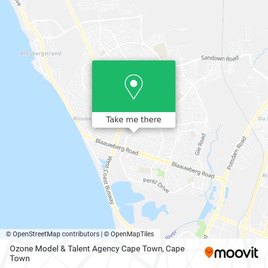 Ozone Model & Talent Agency Cape Town map