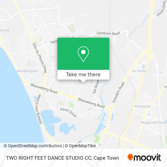 TWO RIGHT FEET DANCE STUDIO CC map