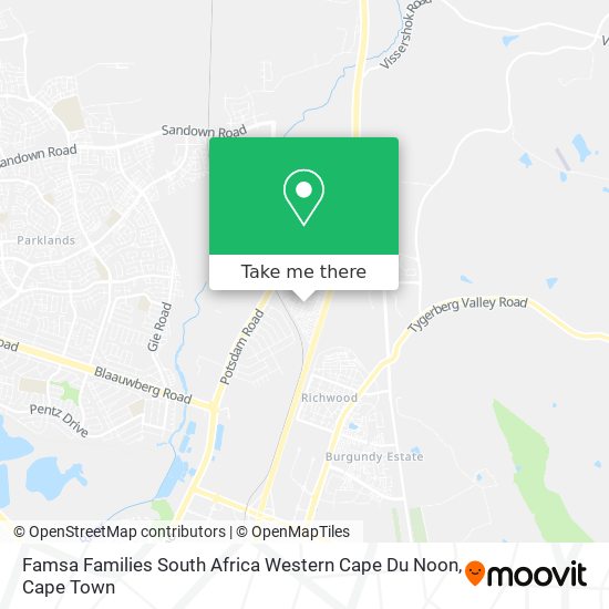 Famsa Families South Africa Western Cape Du Noon map