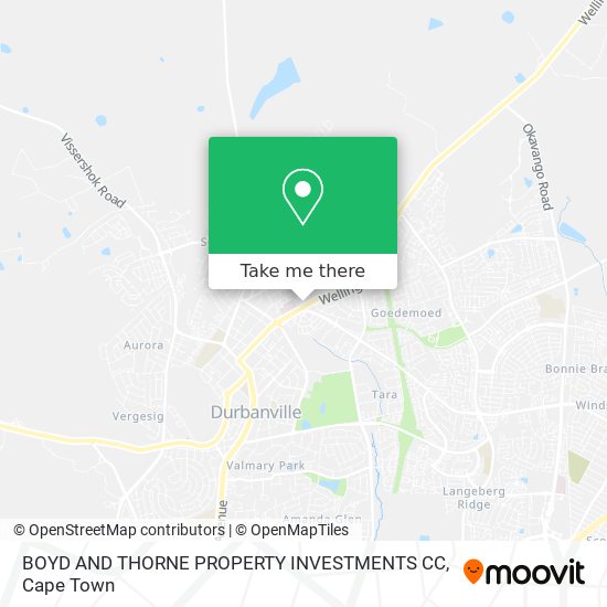 BOYD AND THORNE PROPERTY INVESTMENTS CC map