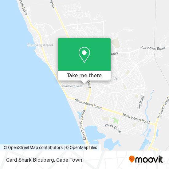 Card Shark Blouberg map