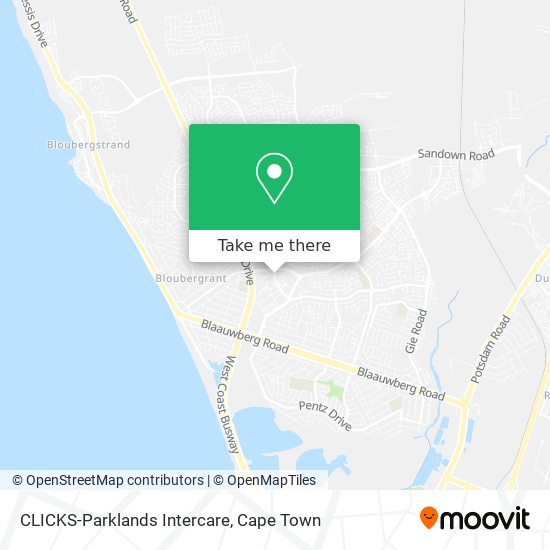 CLICKS-Parklands Intercare map