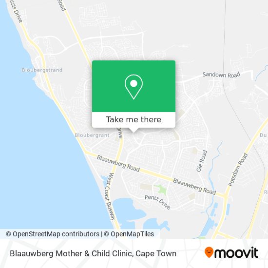 Blaauwberg Mother & Child Clinic map