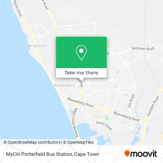 MyCiti Porterfield Bus Station map