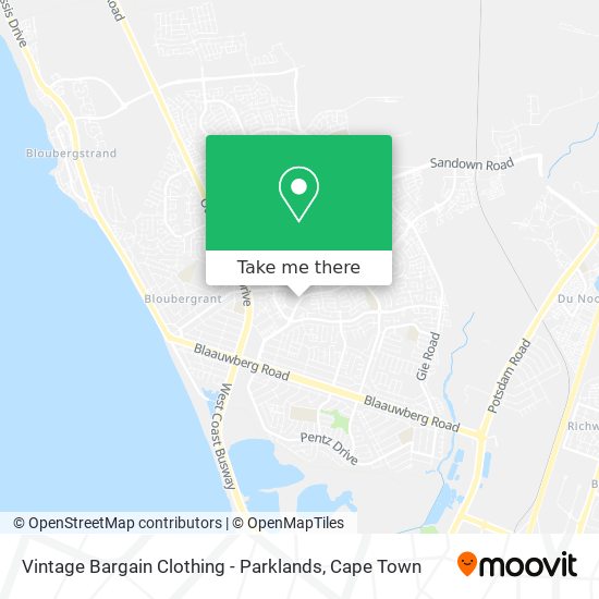 Vintage Bargain Clothing - Parklands map