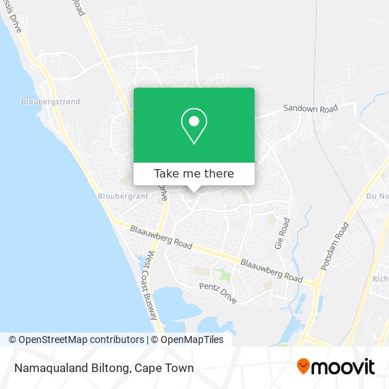 Namaqualand Biltong map